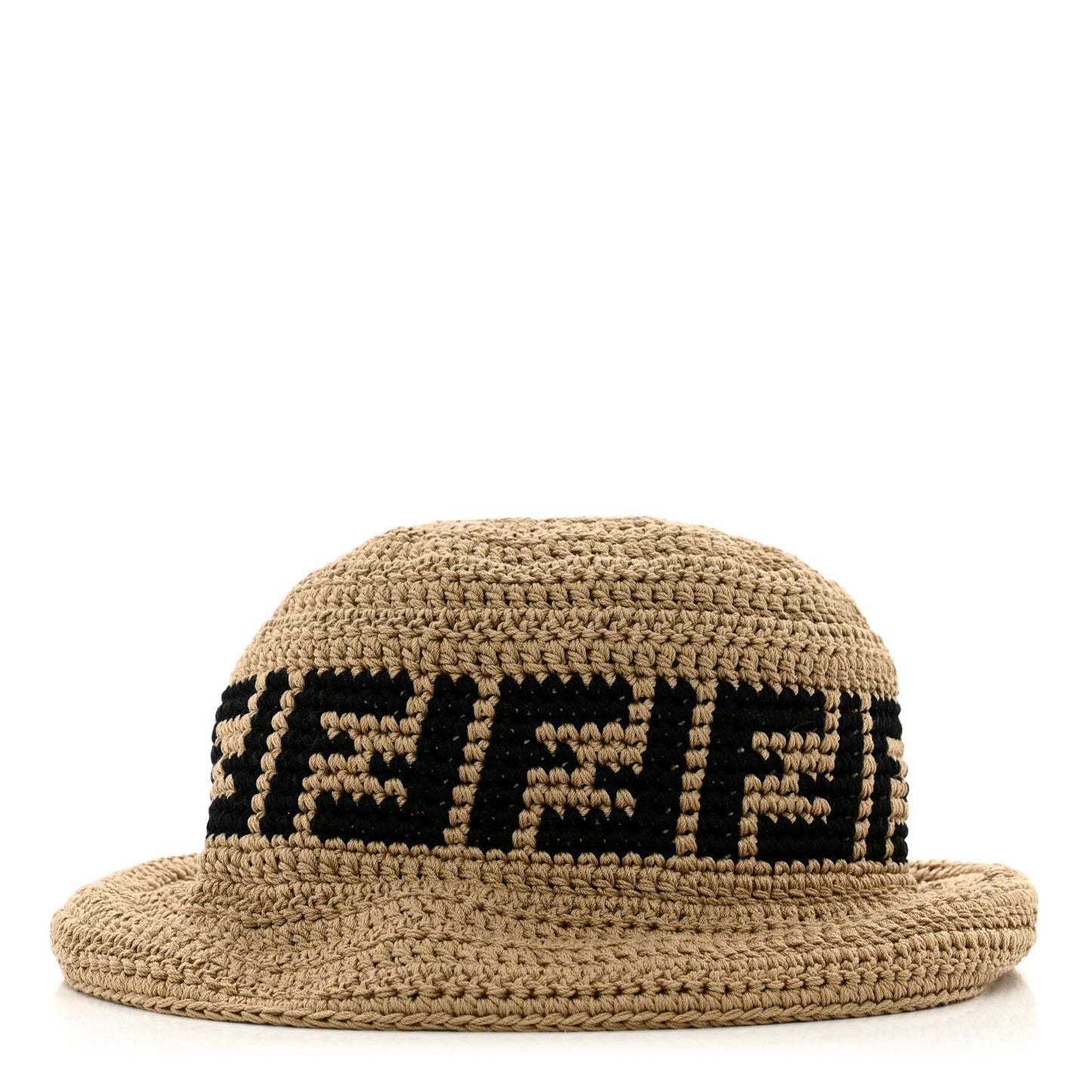 Cotton FF Woven Bucket Hat L Naturale Black