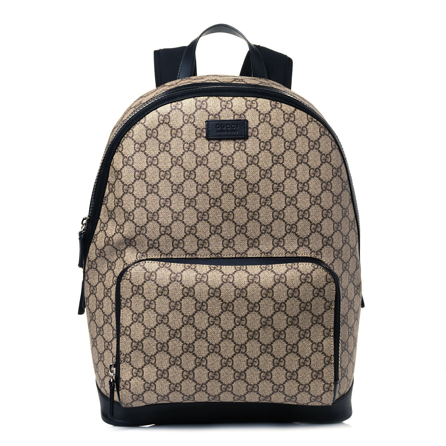Gucci GG Supreme Monogram Medium Backpack Black 1 of 12