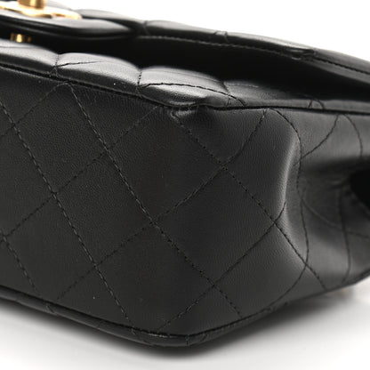 Chanel Lambskin Quilted Mini Top Handle Rectangular Flap Black 9 of 9