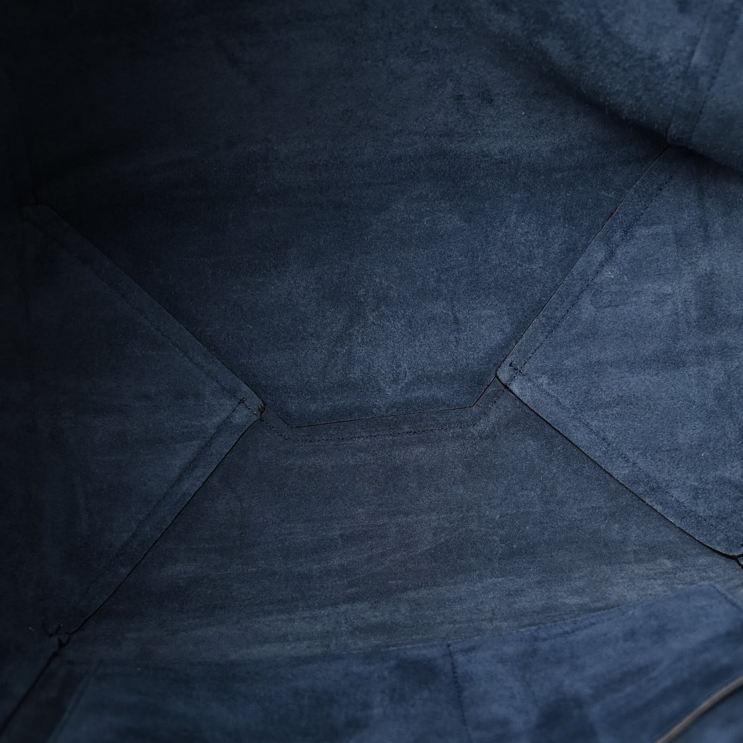 Soft Grained Calfskin Small Belt Cabas Phantom Deep Blue