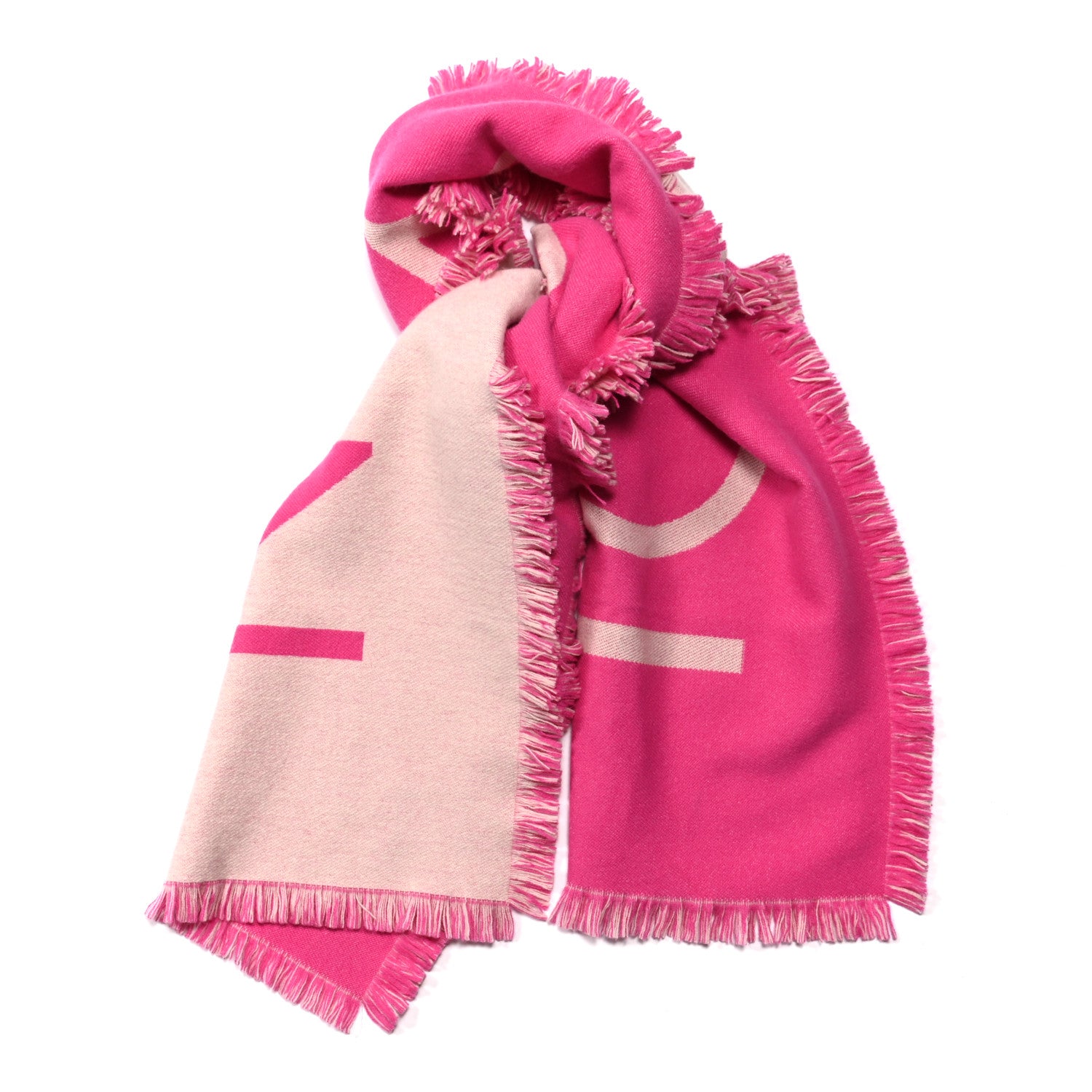 Louis Vuitton Wool Cashmere Echarpes Team Scarf Pink 1 of 4