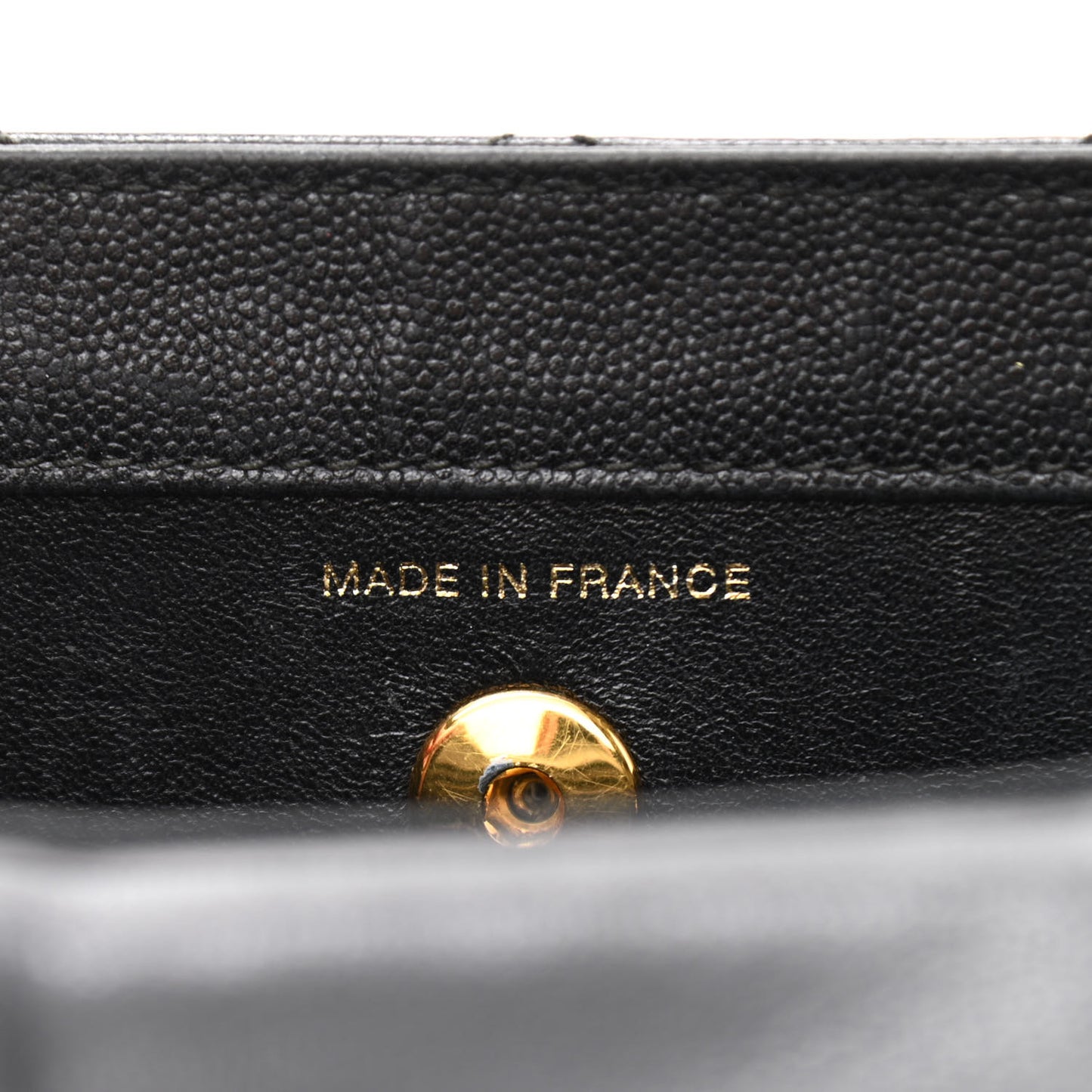 Caviar Quilted Top Handle Bag Black