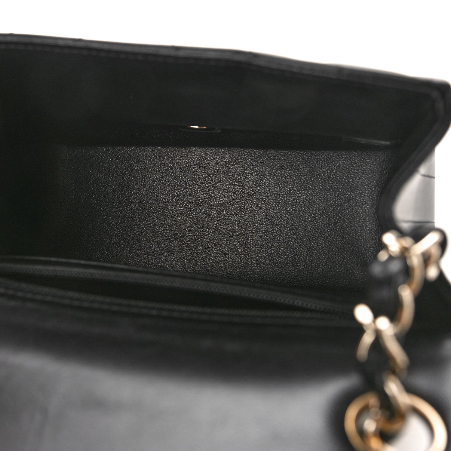 Chanel Lambskin Chevron Quilted Mini Square Flap Black 5 of 11