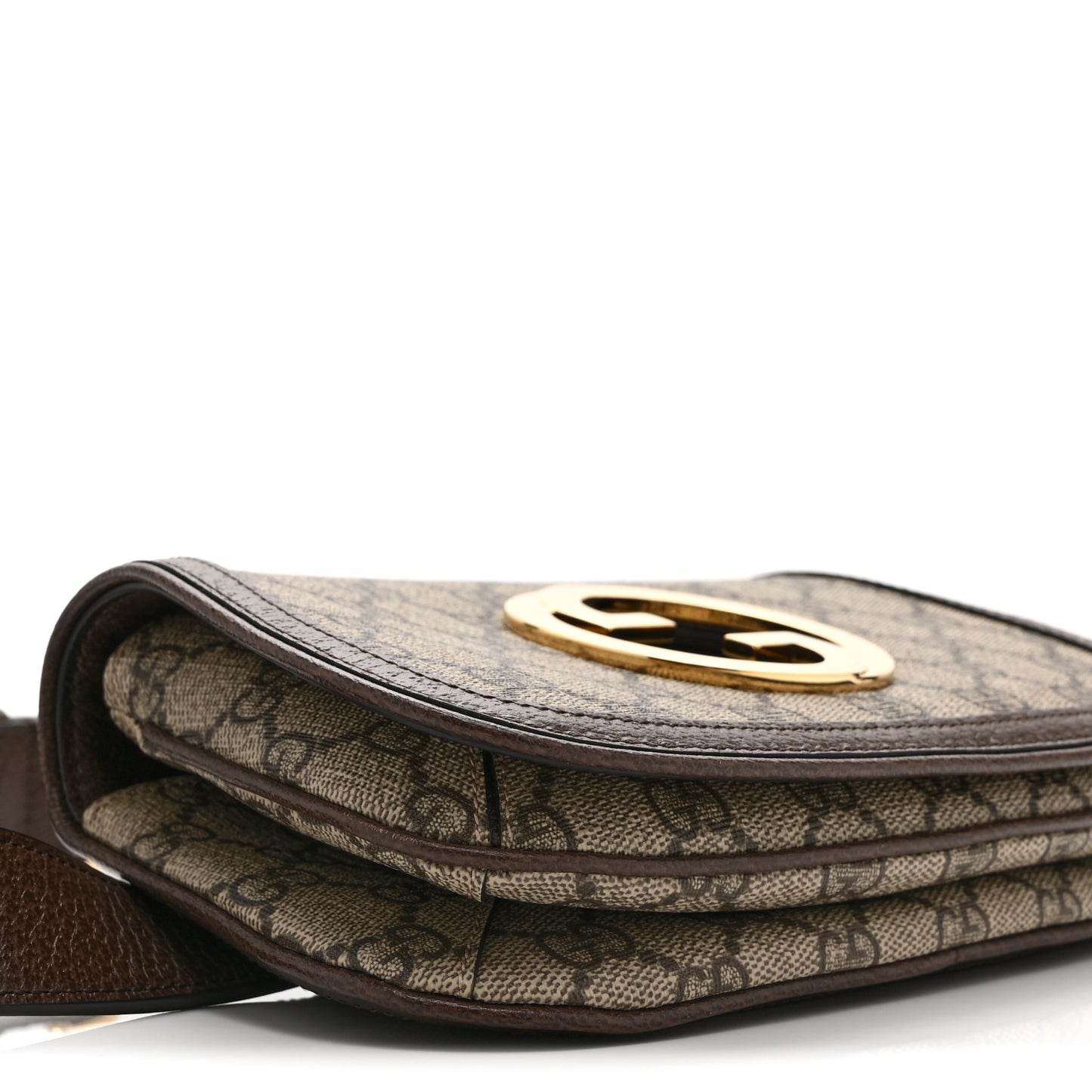GG Supreme Monogram Textured Dollar Calfskin Blondie Belt Bag 85 34 Beige Ebony New Acero