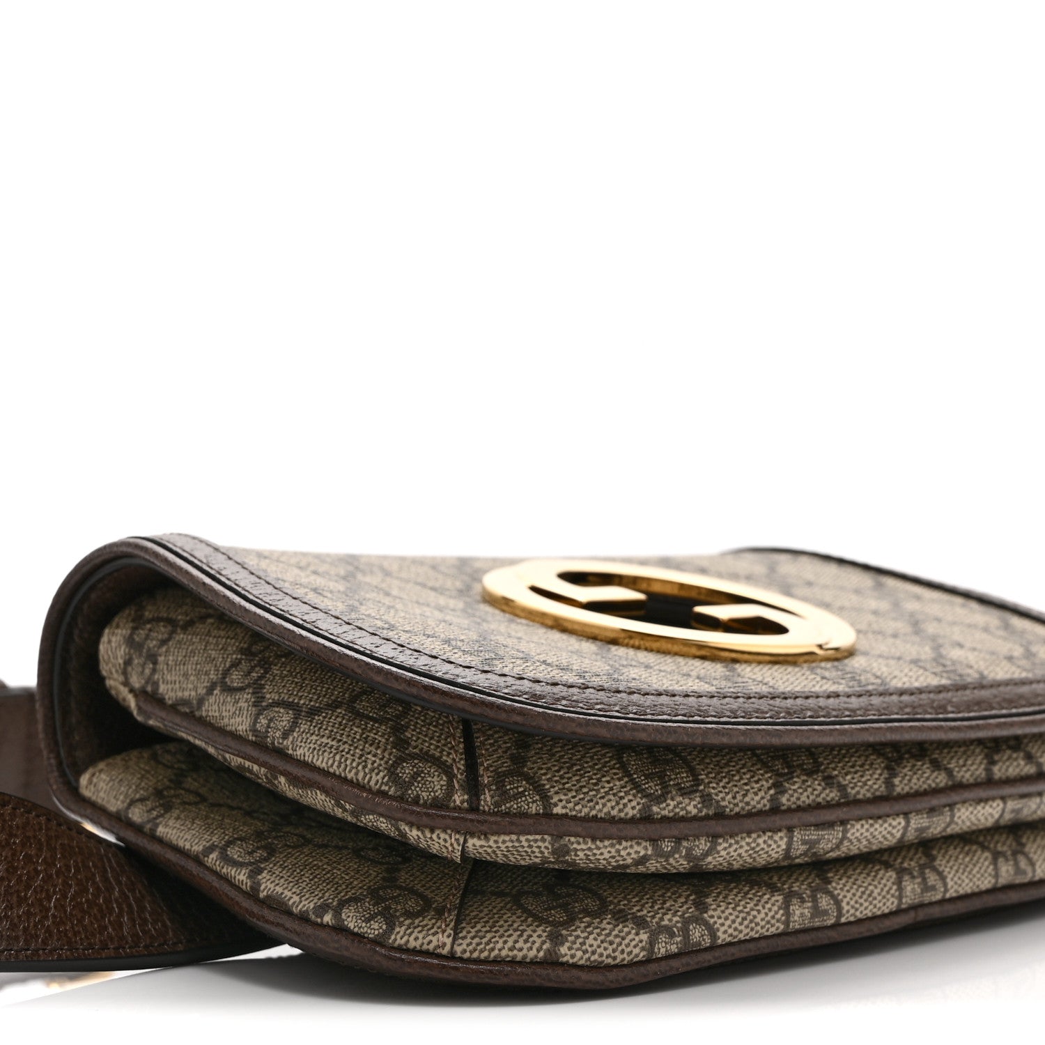 Gucci GG Supreme Monogram Textured Dollar Calfskin Blondie Belt Bag 85 34 Beige Ebony New Acero 9 of 10