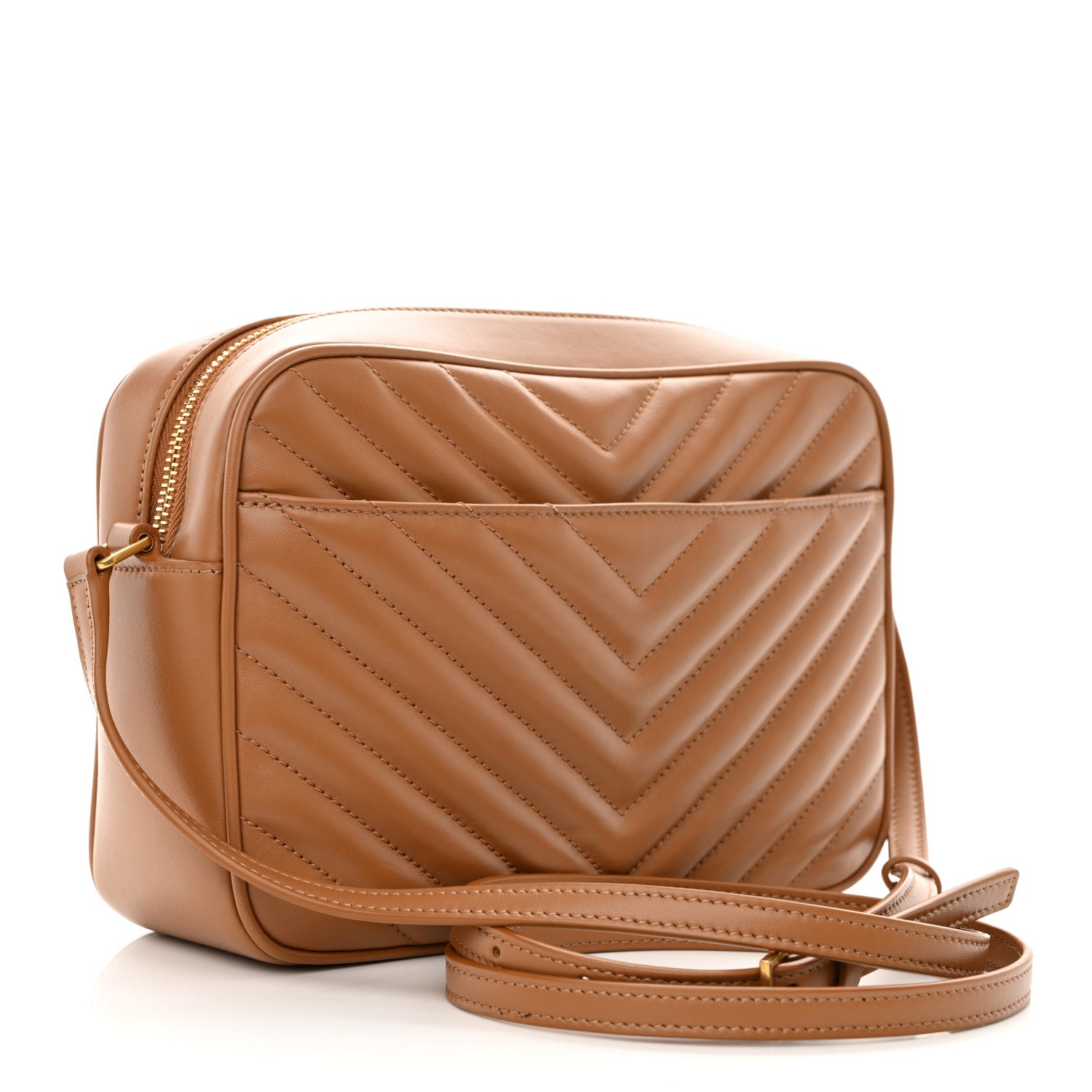 Saint Laurent Calfskin Matelasse Monogram Lou Camera Bag Cinnamon 3 of 11
