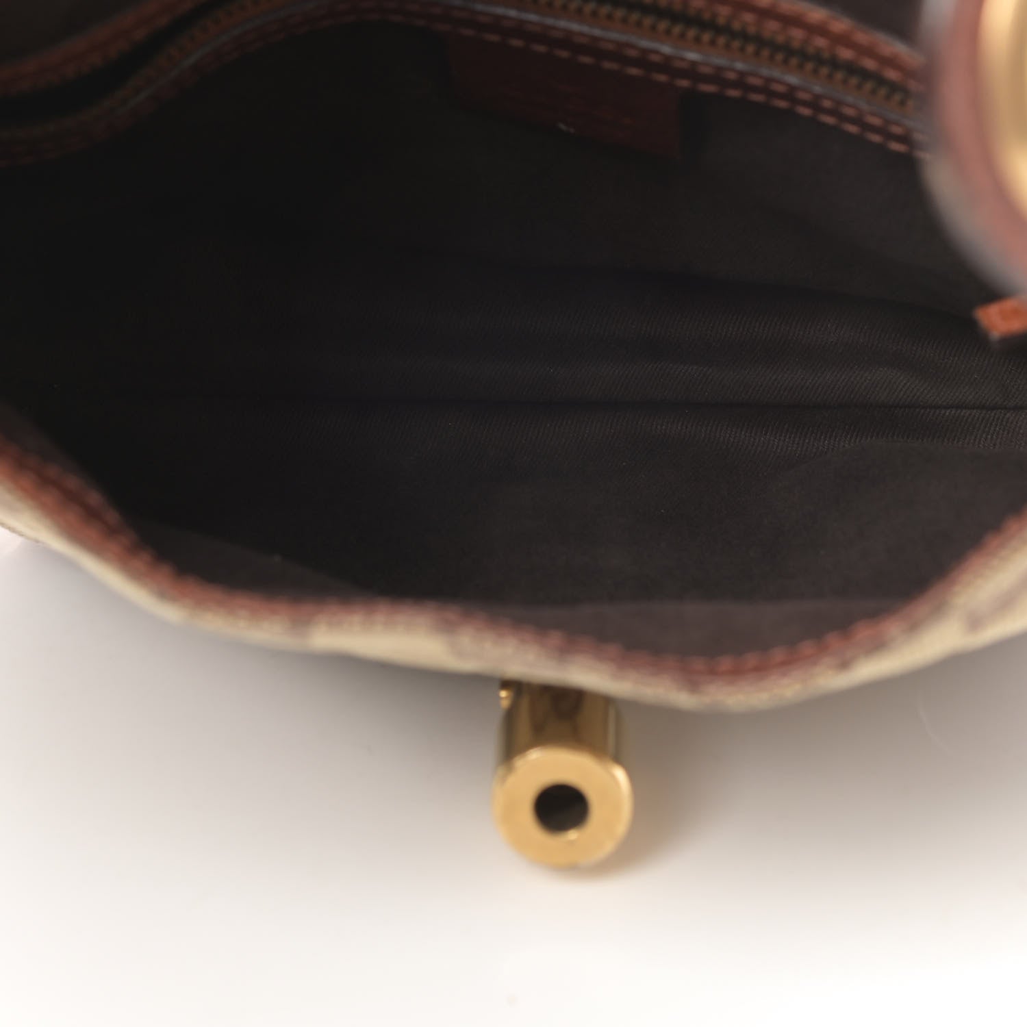 Gucci Monogram Mini Piston Lock Jackie O Hobo Brown 5 of 14