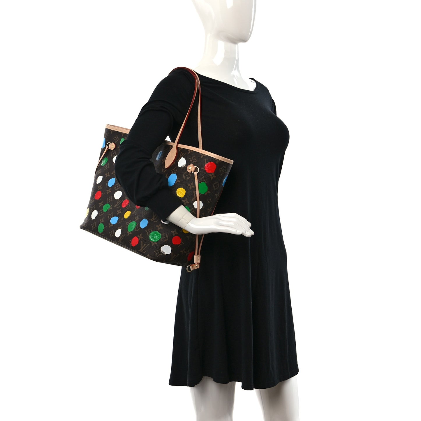 LV X YK Monogram Dots Neverfull MM