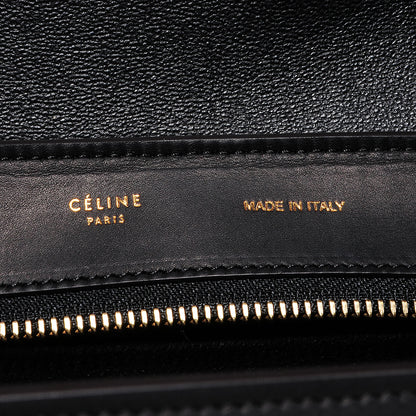 Celine Nubuck Crocodile Embossed Medium Trapeze Navy 6 of 8