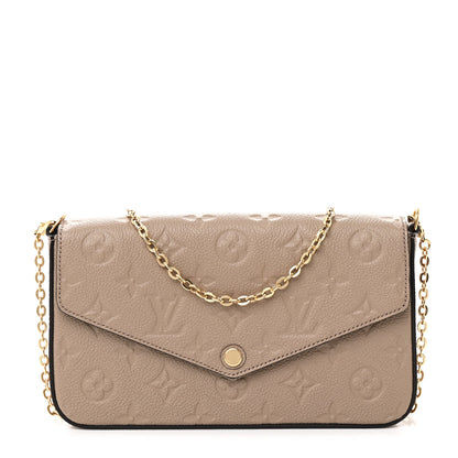 Louis Vuitton Empreinte Pochette Felicie Chain Wallet Tourterelle 1 of 13