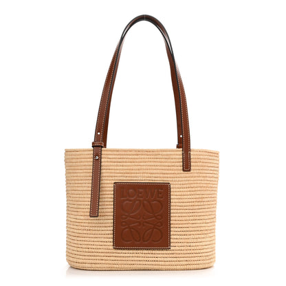 Loewe Raffia Small Square Basket Tote Bag Natural Tan 1 of 10