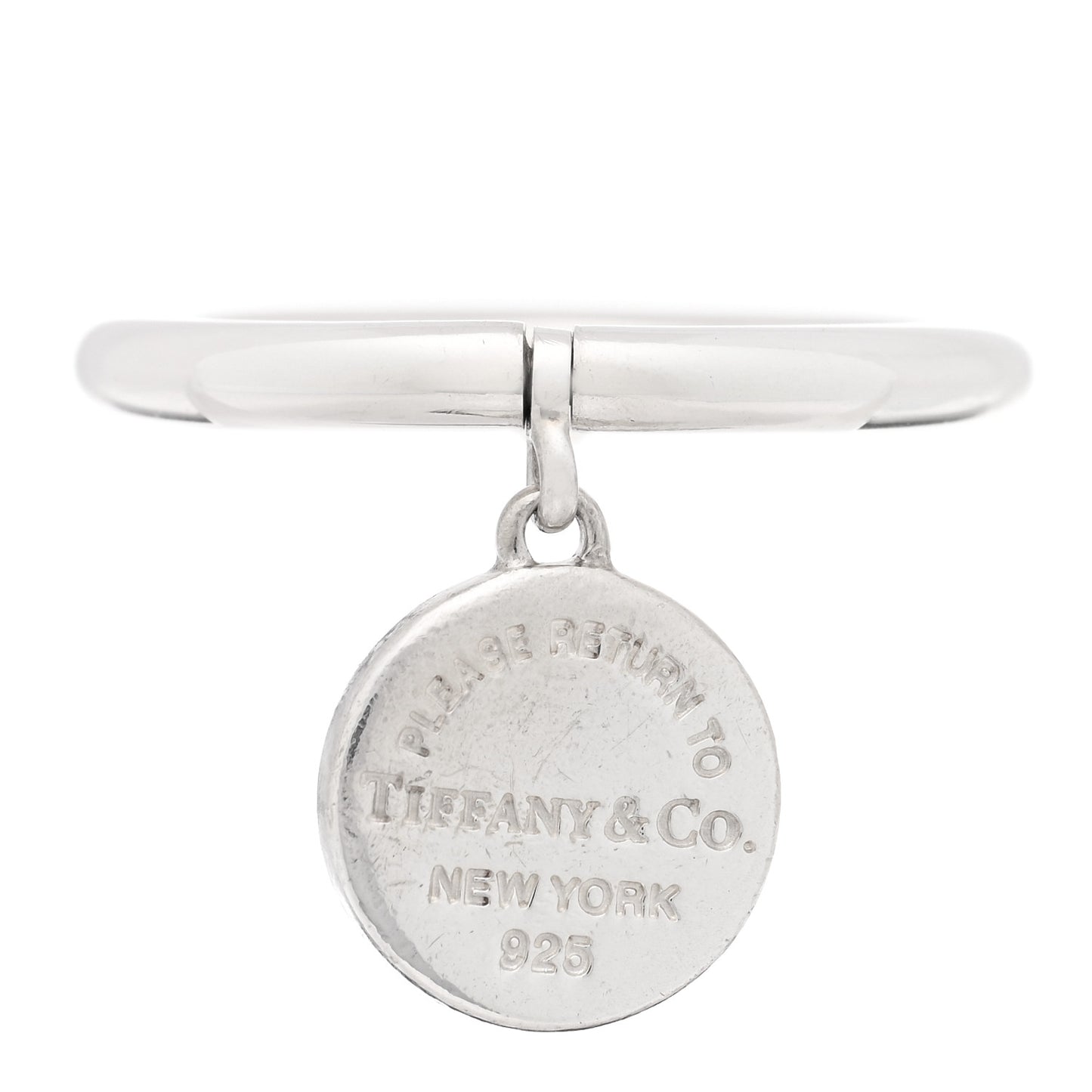 Sterling Silver Return to Tiffany Round Charm Ring 57 8