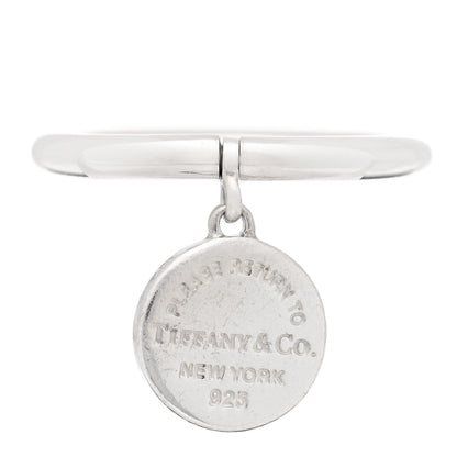 Tiffany Sterling Silver Return to Tiffany Round Charm Ring 57 8 1 of 4