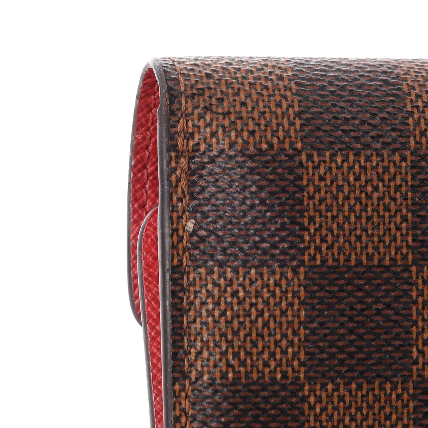 Damier Ebene Josephine Wallet Red