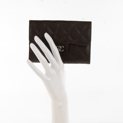 Chanel Caviar Quilted Small Flap Wallet Marron Fonce 2 of 8