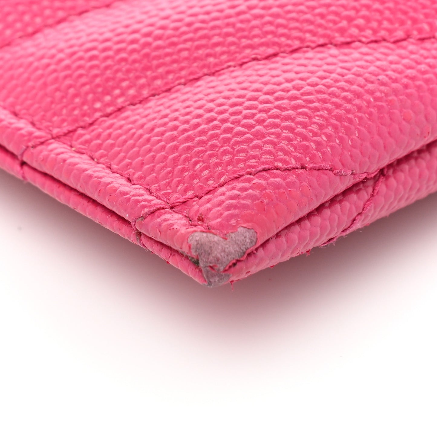 Grain De Poudre Chevron Monogram Bill Pouch Bright Pink