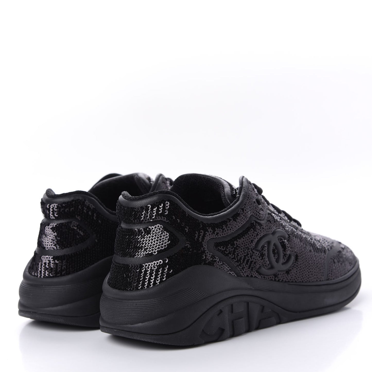 Sequin CC Sneakers 38.5 Black