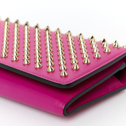 Christian Louboutin Calfskin Macaron Spiked Flap Wallet Indian Rose 10 of 11