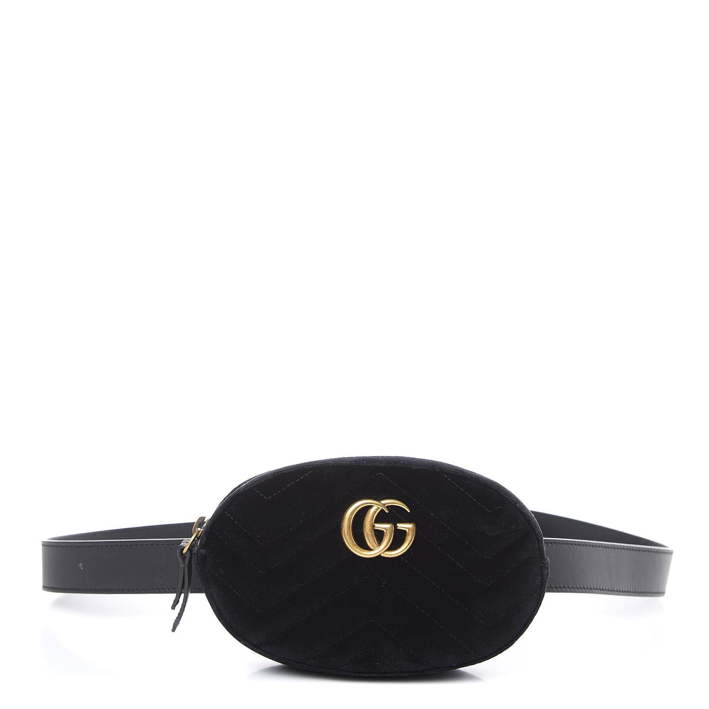 Velvet Matelasse GG Marmont Belt Bag 95 38 Black
