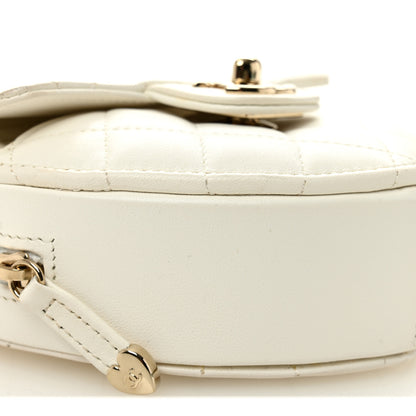 Chanel Lambskin Quilted CC In Love Heart Clutch With Chain White 9 of 11