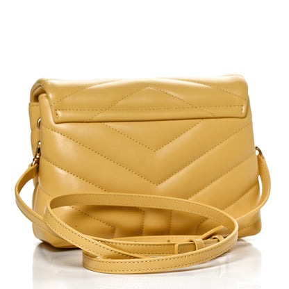 Saint Laurent Calfskin Y Quilted Monogram Toy Loulou Crossbody Bag Sunflower 3 of 12