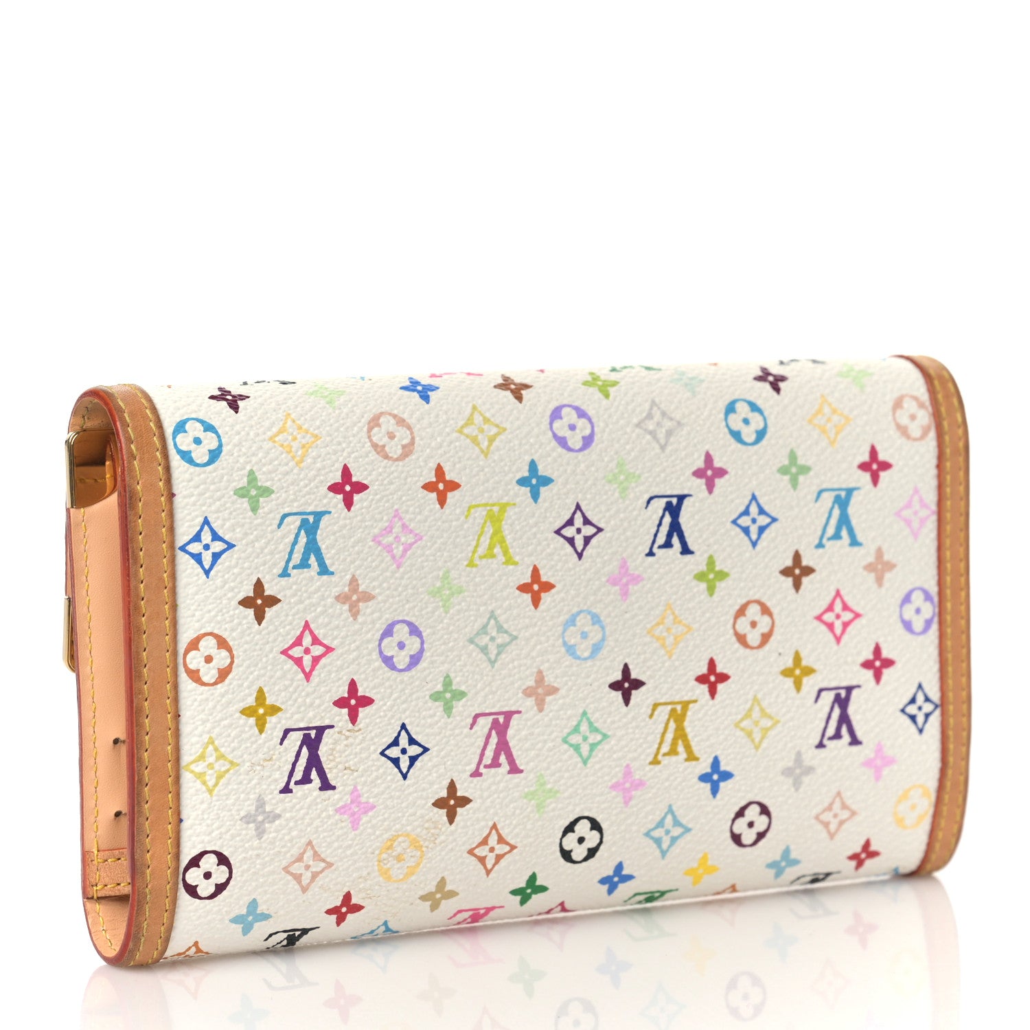 Louis Vuitton Monogram Multicolor Porte Tresor International Wallet White 3 of 10