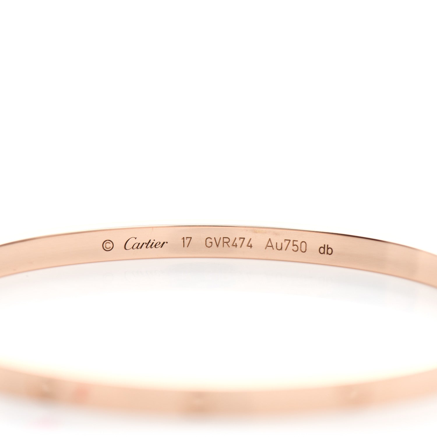 Cartier 18K Pink Gold Small LOVE Bracelet 17 4 of 5