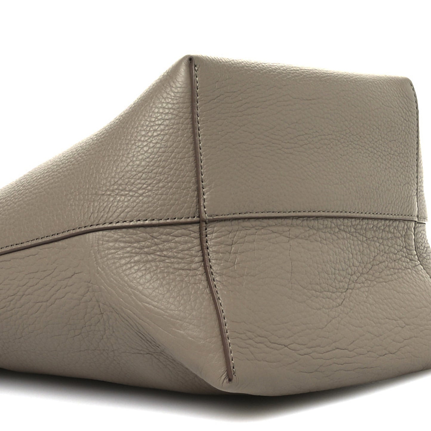 Grained Calfskin Medium N/S Park Tote Dark Taupe