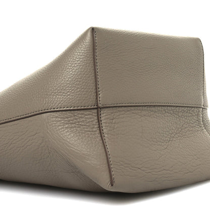 The Row Grained Calfskin Medium N/S Park Tote Dark Taupe 9 of 10