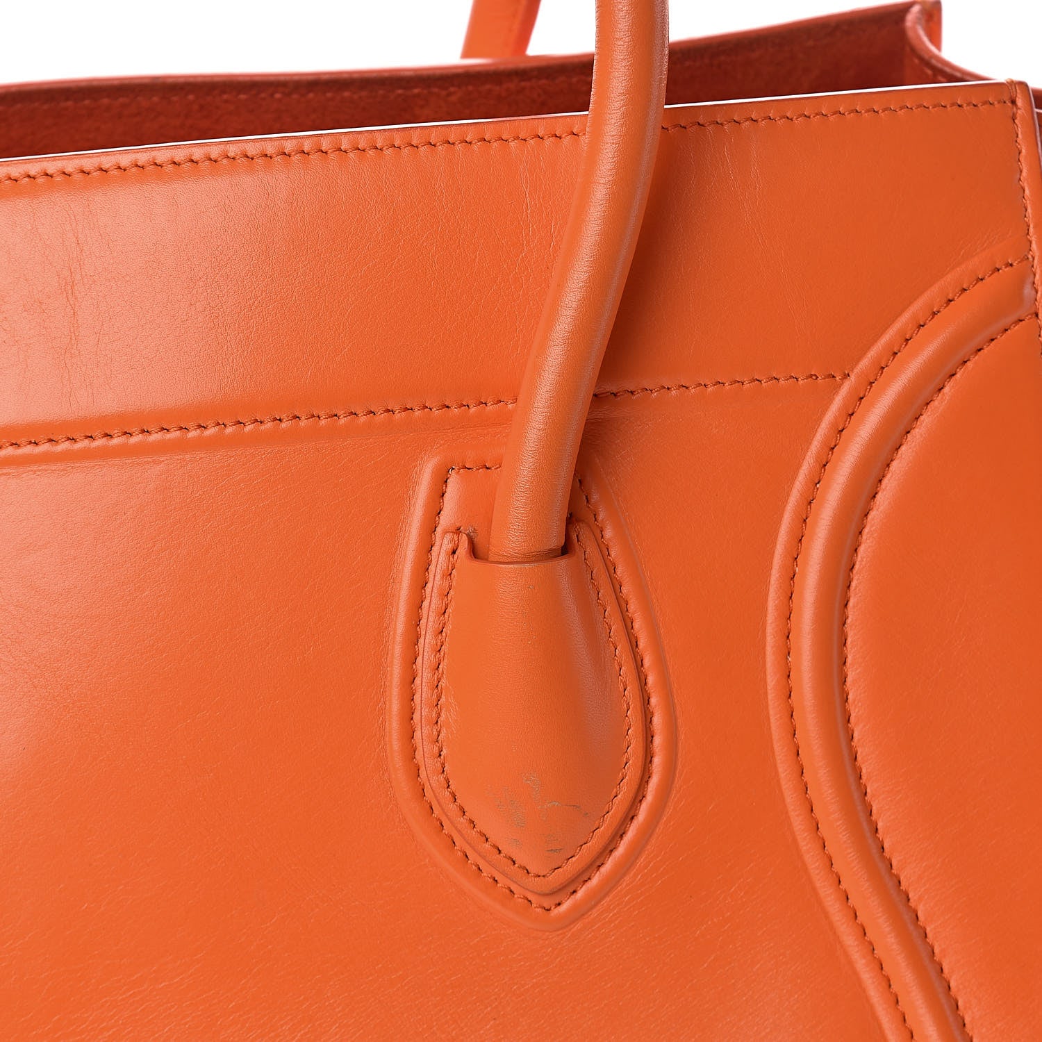 Celine Supple Calfskin Medium Phantom Luggage Orange 17 of 24