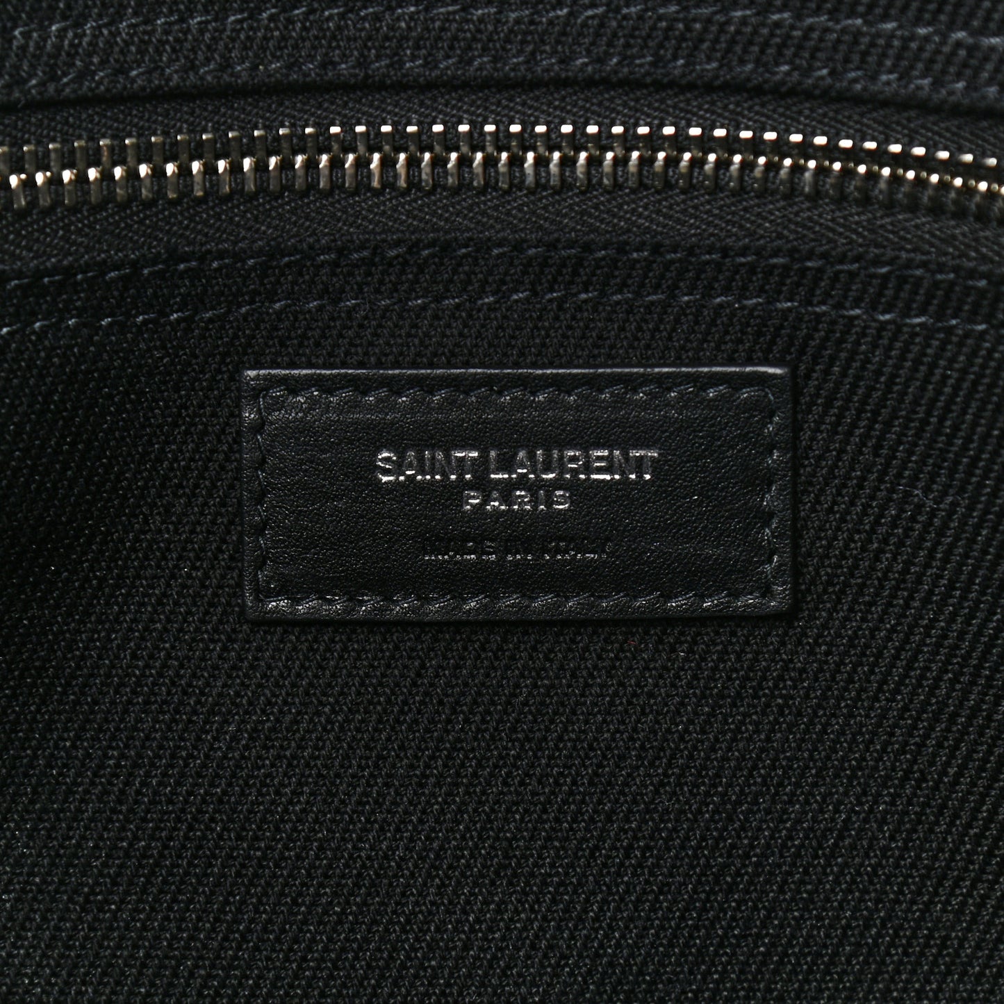 Linen Calfskin Rive Gauche Tote Black