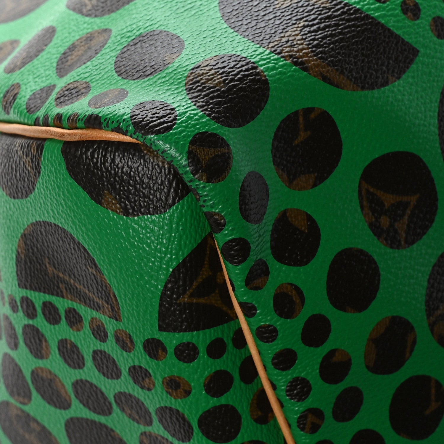 Louis Vuitton Monogram Kusama Pumpkin Dots Keepall Bandouliere 55 Green 9 of 13