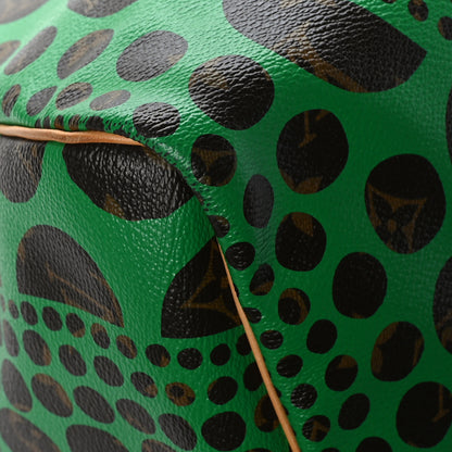 Louis Vuitton Monogram Kusama Pumpkin Dots Keepall Bandouliere 55 Green 9 of 13