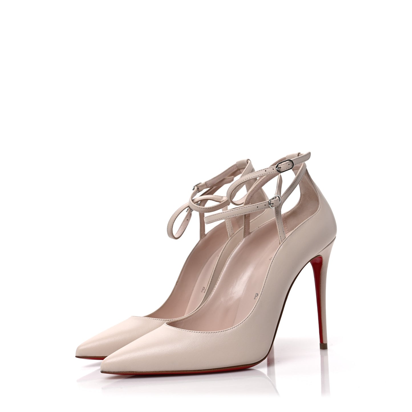 Nappa Conclusive 100 Ankle Strap Pumps 36.5 Leche
