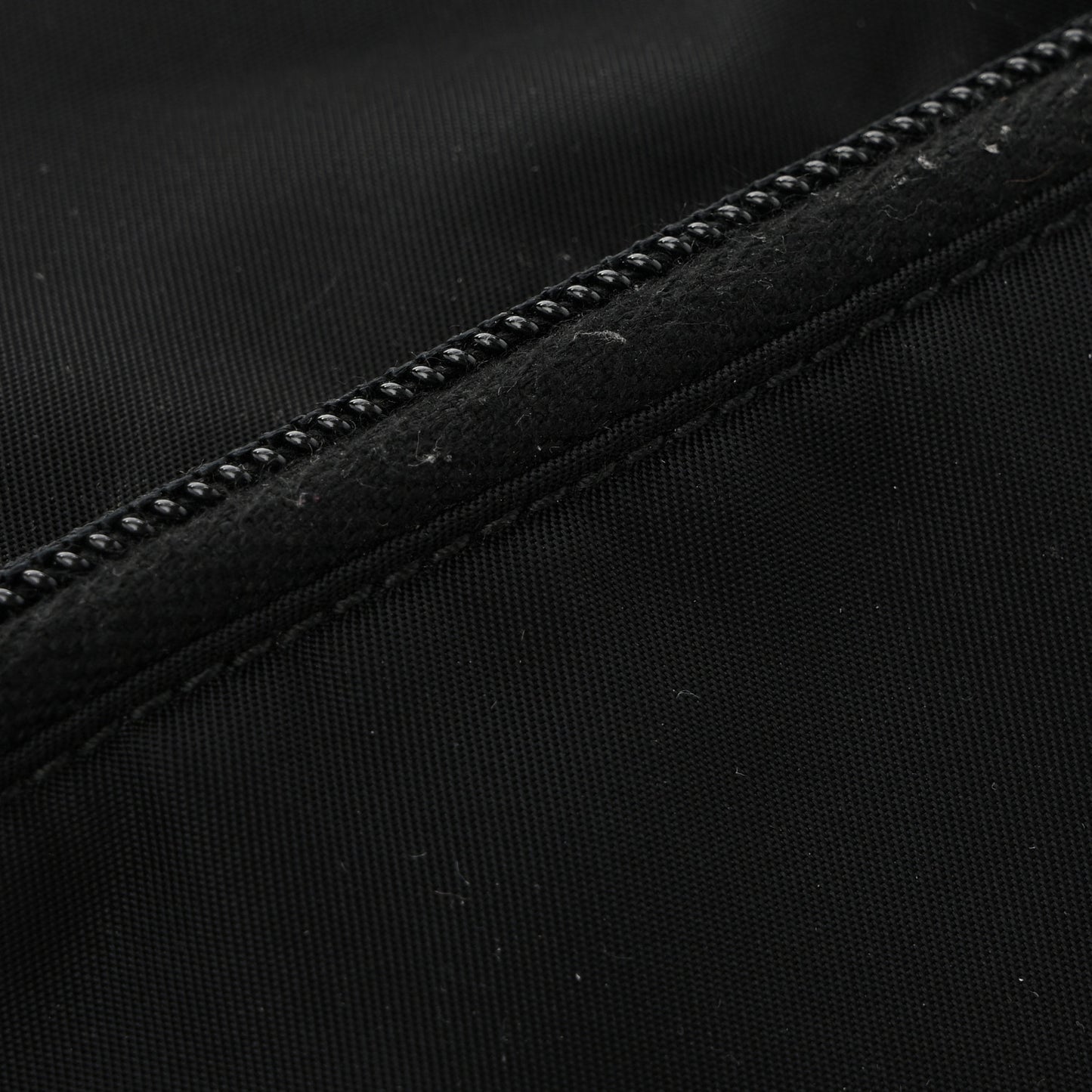 Tessuto Nylon Saffiano Flat Messenger Bag Black