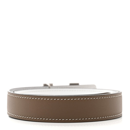 Epsom 32mm Guilloche H Belt 85 34 Etoupe White