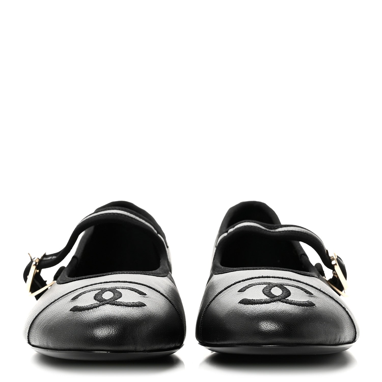 Chanel Lambskin Mary Jane Flats 40 Black 3 of 10