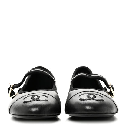 Chanel Lambskin Mary Jane Flats 40 Black 3 of 10