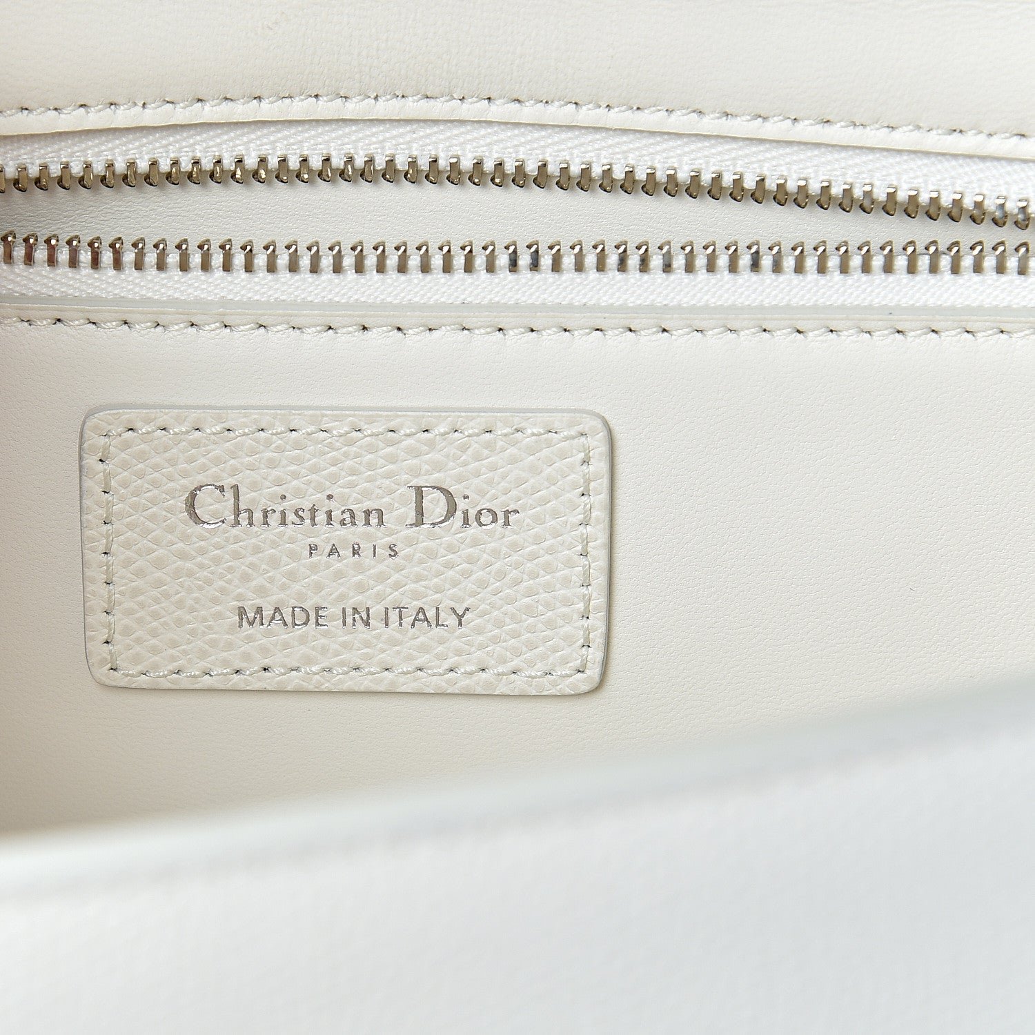 Christian Dior Grained Calfskin 30 Montaigne Chain Flap Bag White 5 of 12