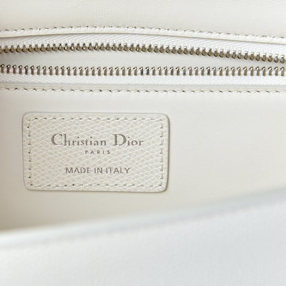 Christian Dior Grained Calfskin 30 Montaigne Chain Flap Bag White 5 of 12