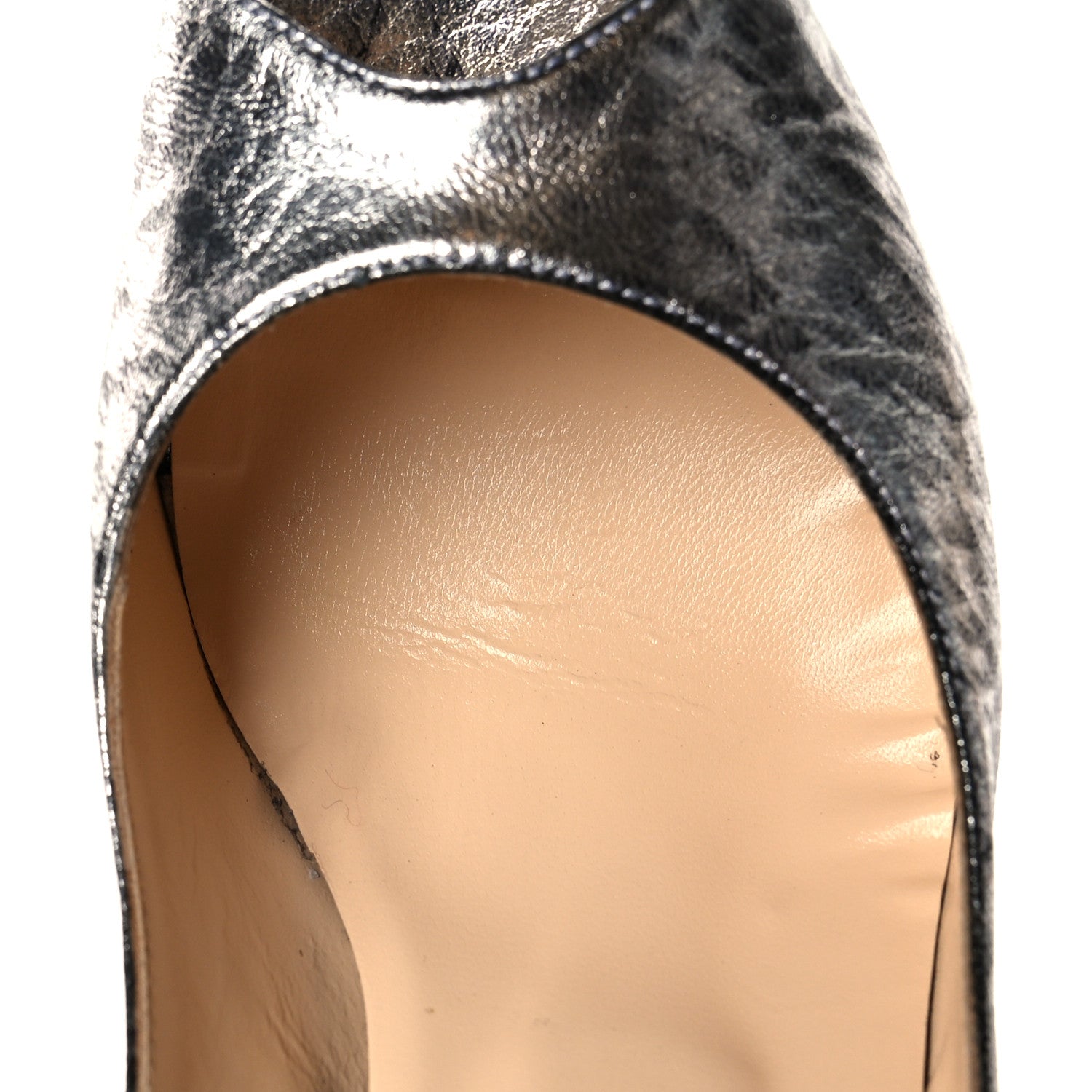 Christian Louboutin Vitello Palais Royal 140 Pumps 38.5 Silver 8 of 10