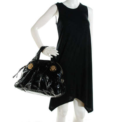 Gucci Patent Medium Hysteria Top Handle Bag Black 2 of 7
