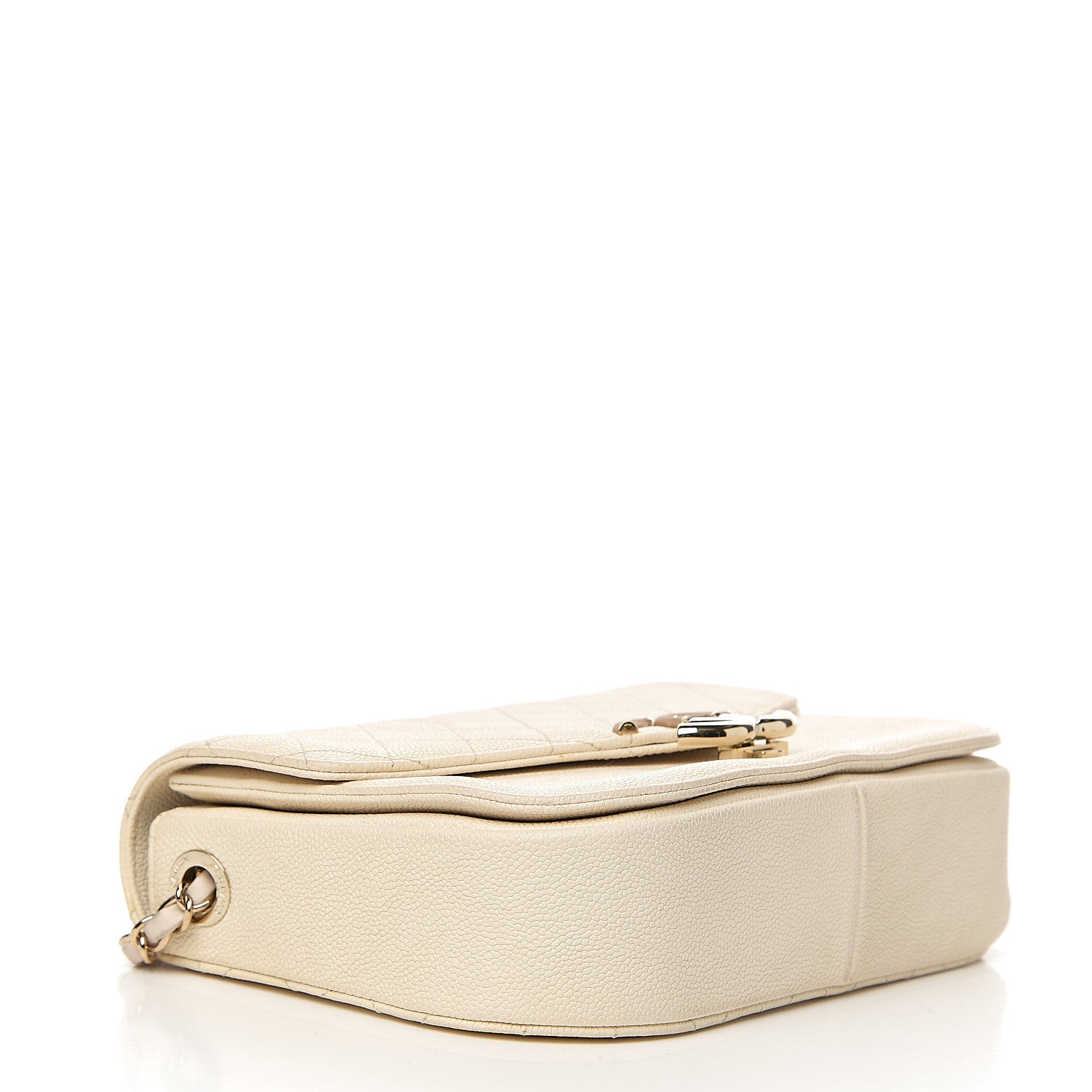 Chanel Grained Calfskin Quilted Medium Cuba Top Handle Flap Ivory 3 of 11