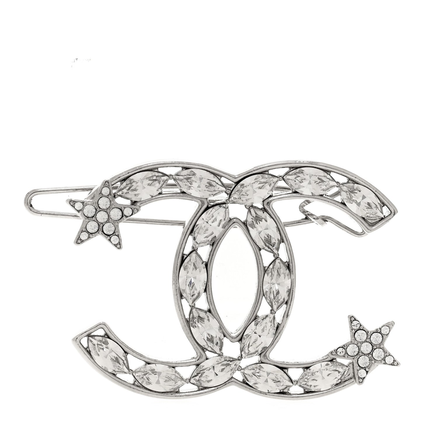 Crystal Starfall CC Hair Clip Silver