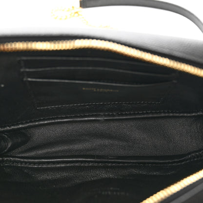 Saint Laurent Grain De Poudre Matelasse Monogram Mini Lou Camera Bag Black 6 of 10