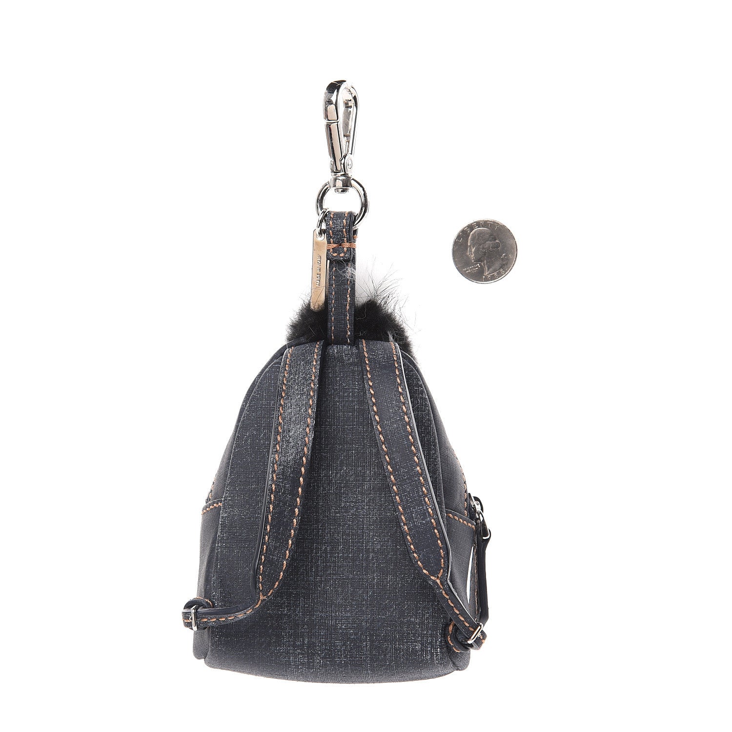 fendi monster mini backpack charm Fendi Fur Denim Monster Eyes Mini Backpack Charm Blue 476718 – FASHIONPHILE
