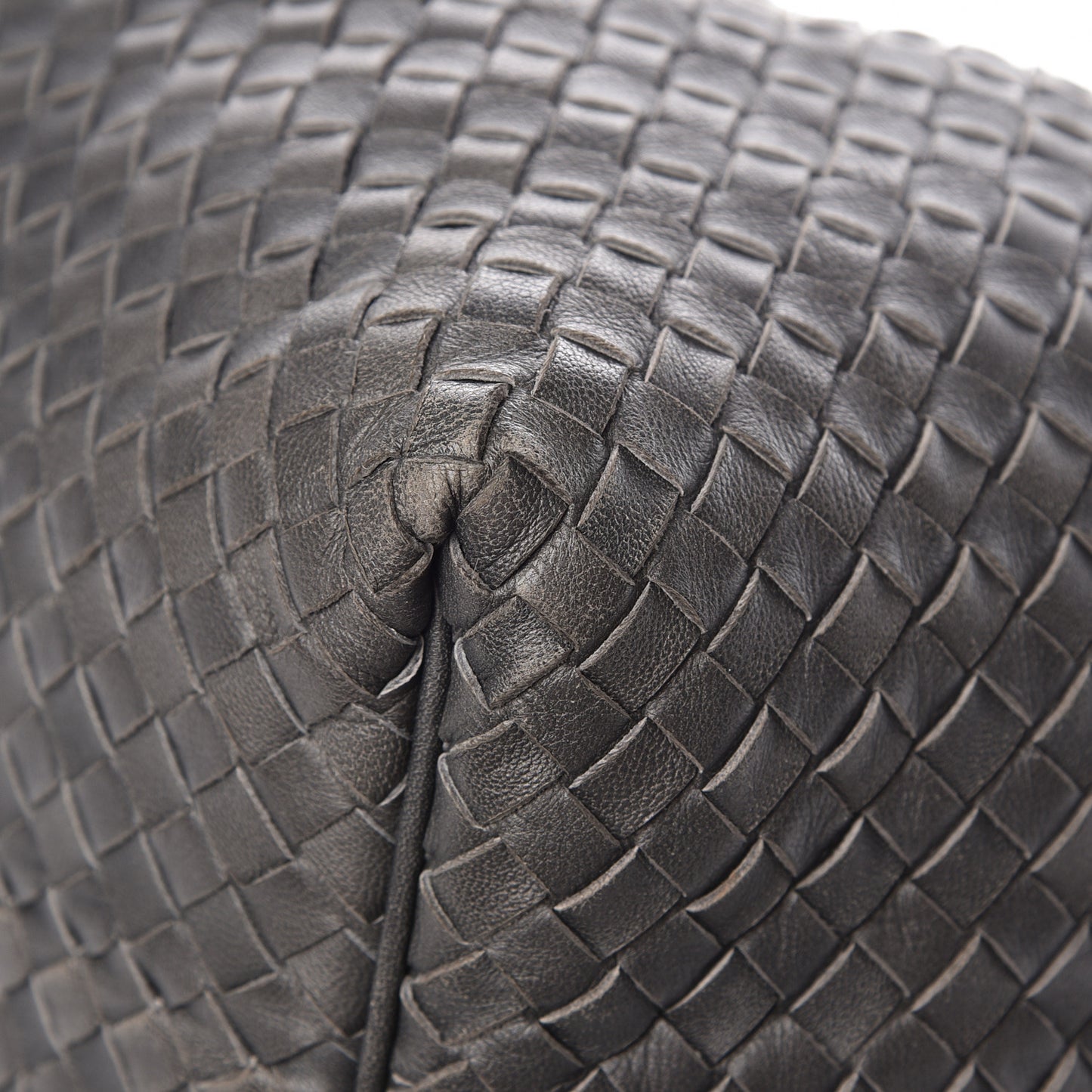Nappa Intrecciato Sloane Hobo Ferro Gray