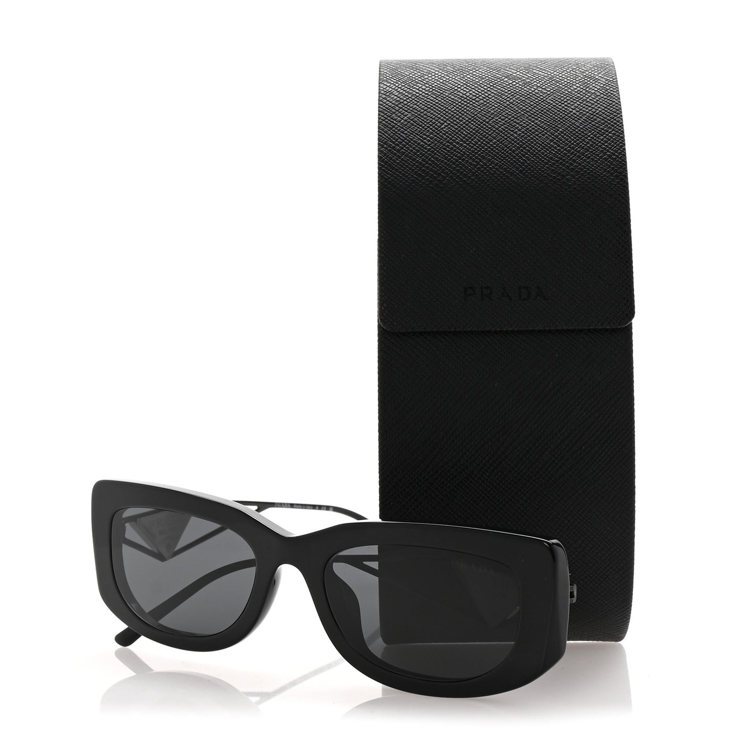 Acetate Sunglasses SPR 14Y Black Slate Gray