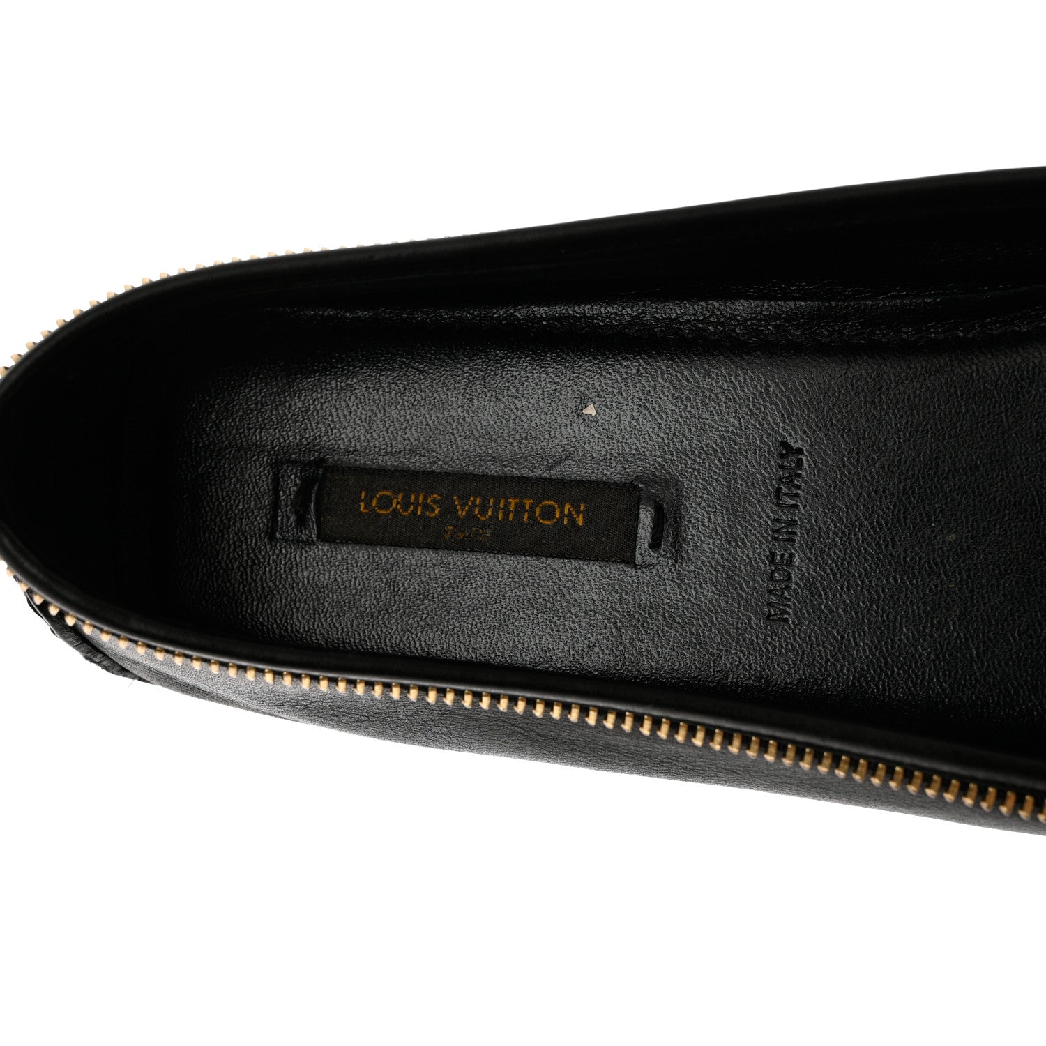 Louis Vuitton Calfskin Zip Oxford Ballerina Flats 40 Black 7 of 10