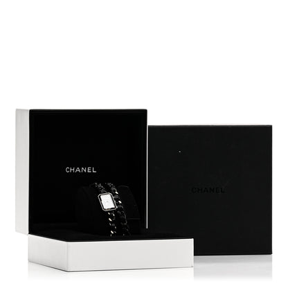 Chanel Stainless Steel Lambskin 16mm Premiere Rock Triple Row Quartz Watch Black 5 of 5